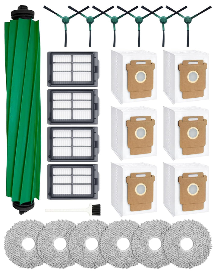 24 Stück Zubehör Kit für iRobot Roomba Plus 405 Combo/505/507 Combo Roboter Staubsauger:1 Hauptbürst