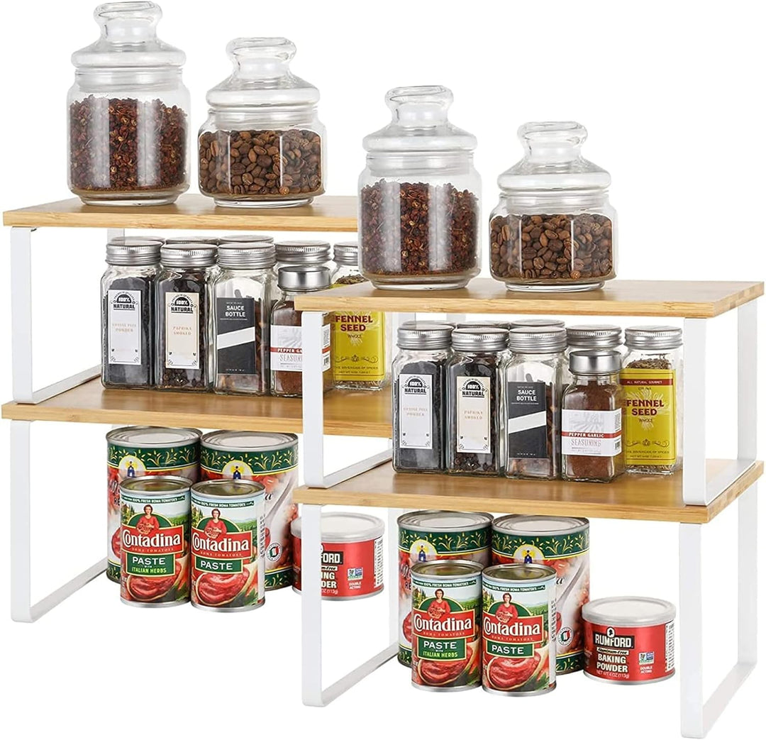 LIANTRAL Küchenschrank Organizer 4er-Set , Regaleinsatz im Küchenschrank, Erweiterbar & Stapelbar Ge
