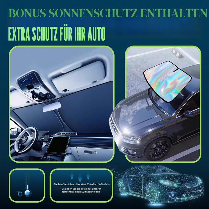 Cowtcver Hagelschutzplane Auto Autoabdeckung, PKW Hagelschutzgarage mit Separater Sonnenblende, Abde