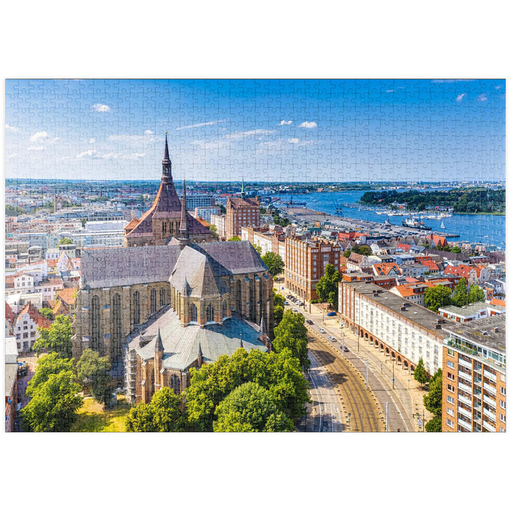 Rostock an einem sonnigen Sommertag - Premium 1000 Teile Puzzle - MyPuzzle Sonderkollektion von Puzz