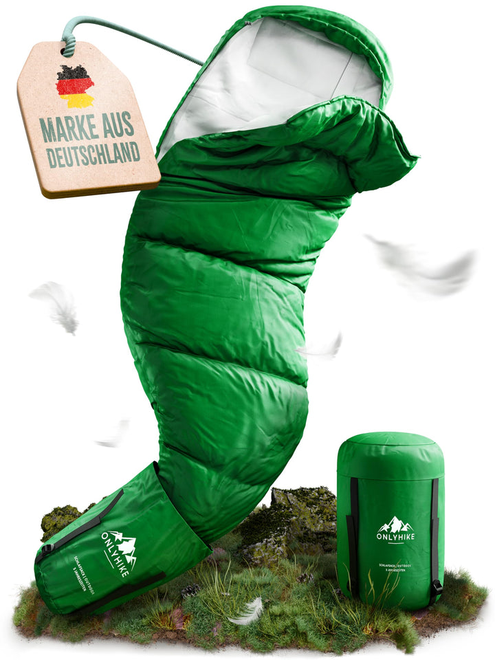 Schlafsack Outdoor I [300GSM] Warmer &amp; 1700g Leichter Schlafsack für Frühling, Herbst und Winter [-5