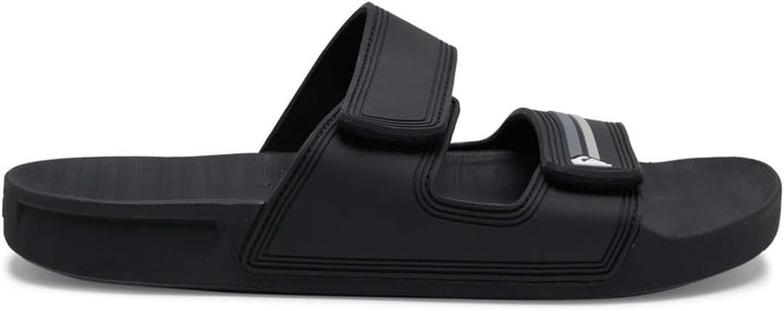 Quiksilver Herren Rivi Double ADJ Sandale, Black Grey Black