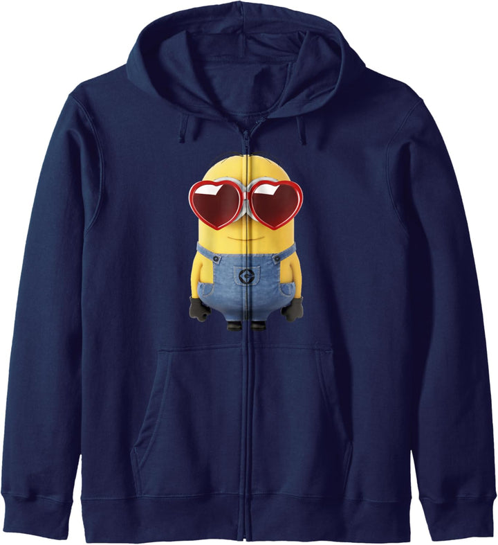 Minions Valentine's Day Dave Heart Glasses Kapuzenjacke