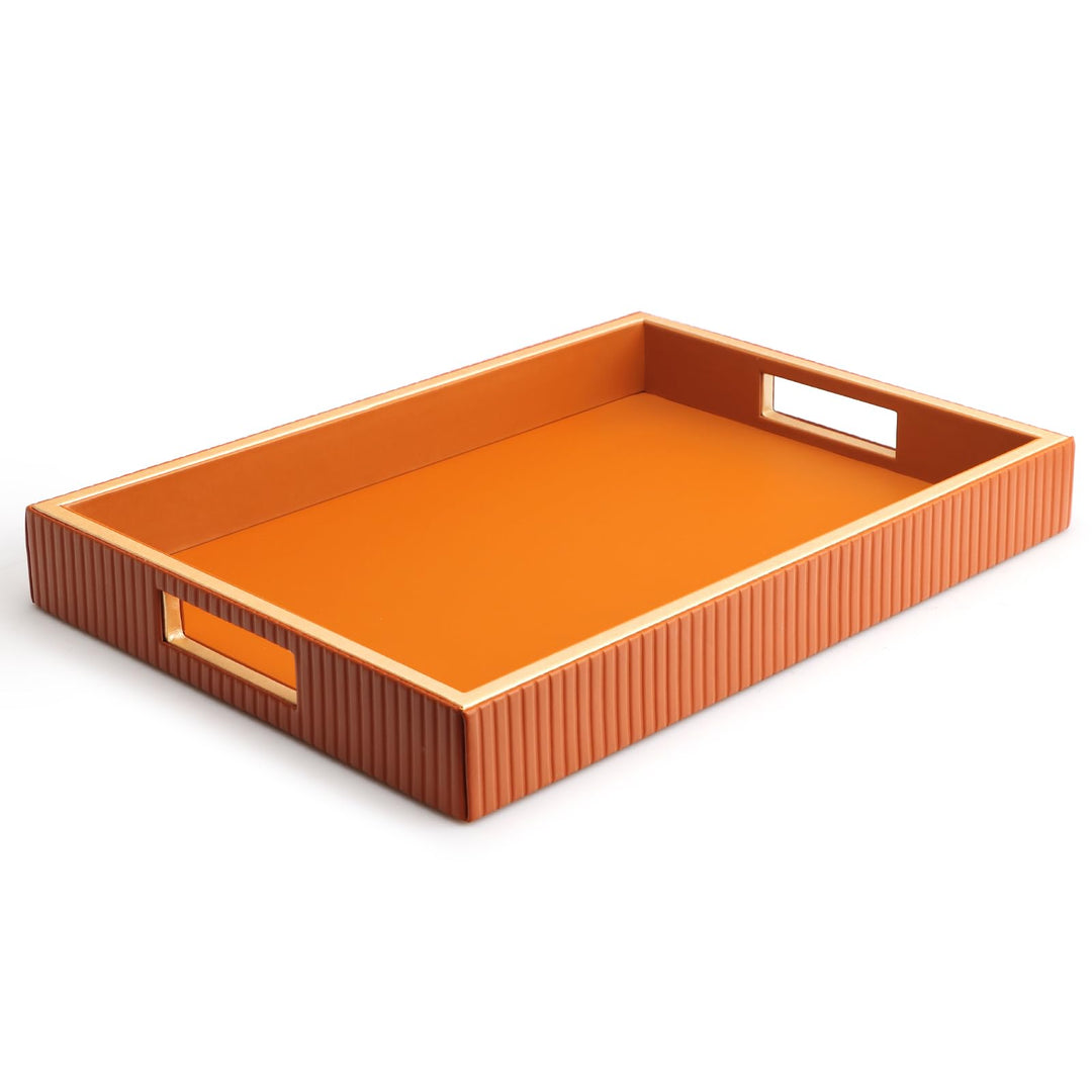SANZIE Ledertablett, Schreibtisch-Aufbewahrung, Organizer, Premium-Serviertablett, dekoratives Table