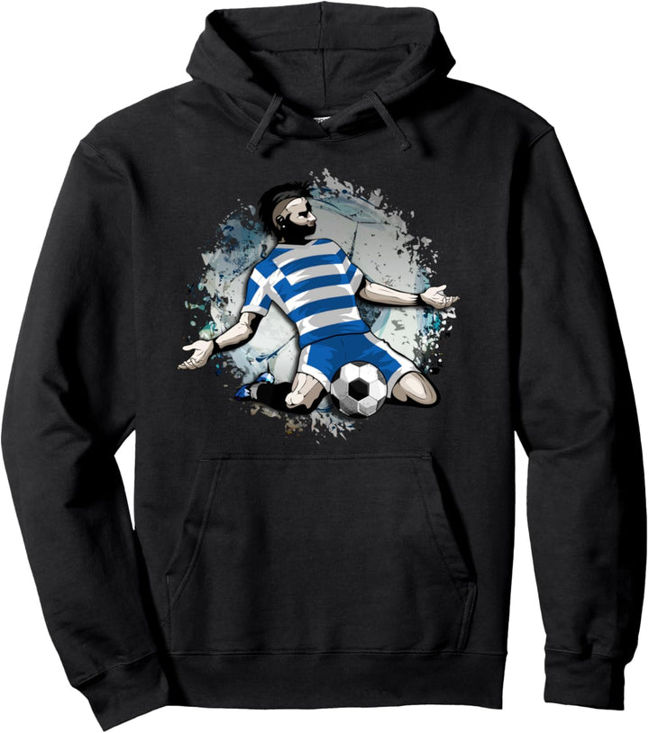 Griechenland Fussball Griechische Nationalflagge Soccer Lover Pullover Hoodie
