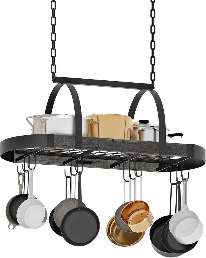 Küchenregal hängend, Küche Topfregal Deckenregal, Hängendes Küchenregal, Küchenutensilien-Organizer