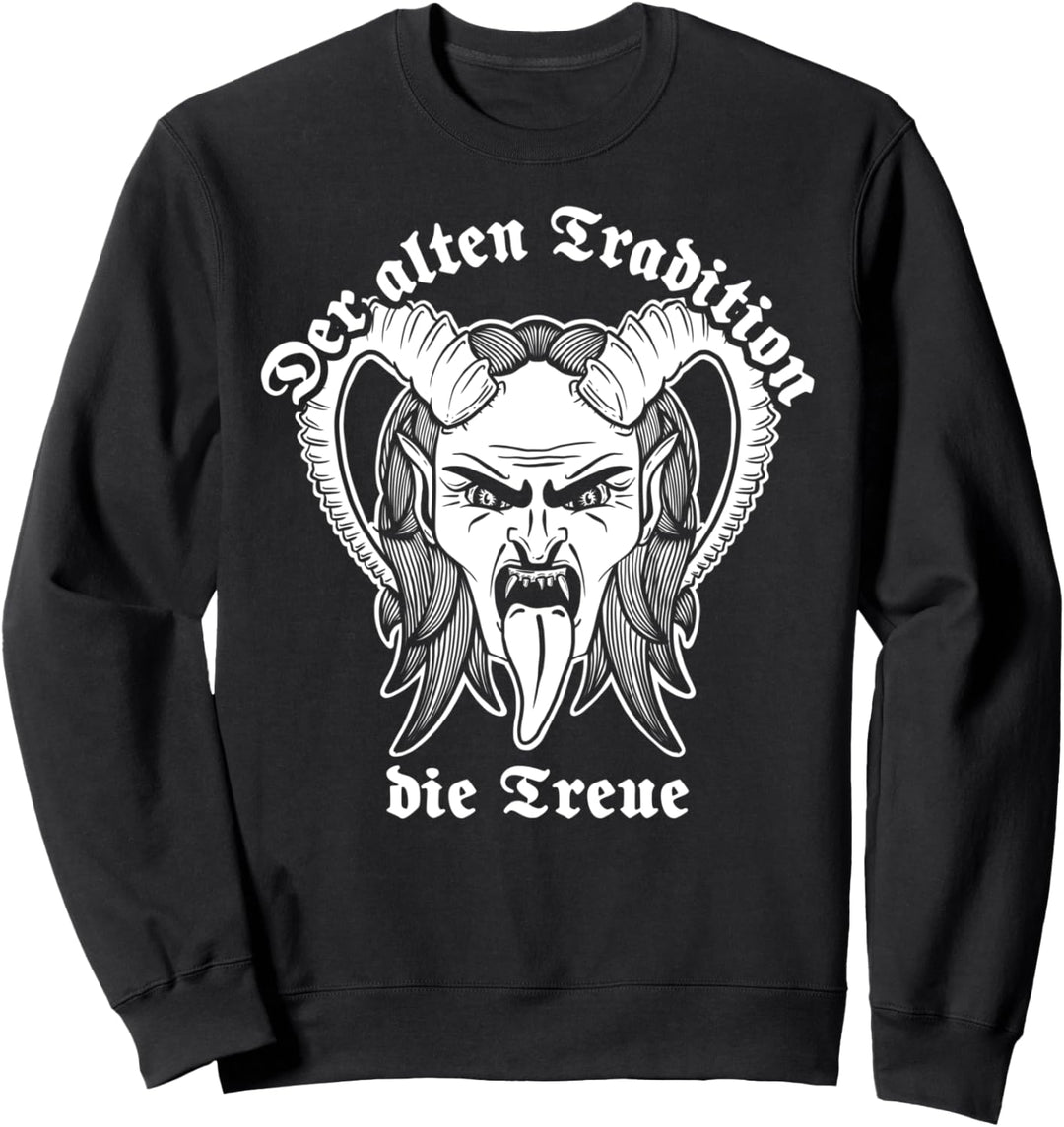 Perchten Maske - Der alten Tradition die Treue - Krampus Sweatshirt