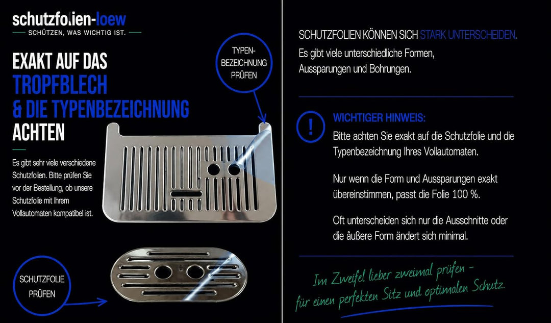 10 x Schutzfolie - Kratzschutz passend für DeLonghi Siebträgermaschine La Specialista Arte/Arte Evo
