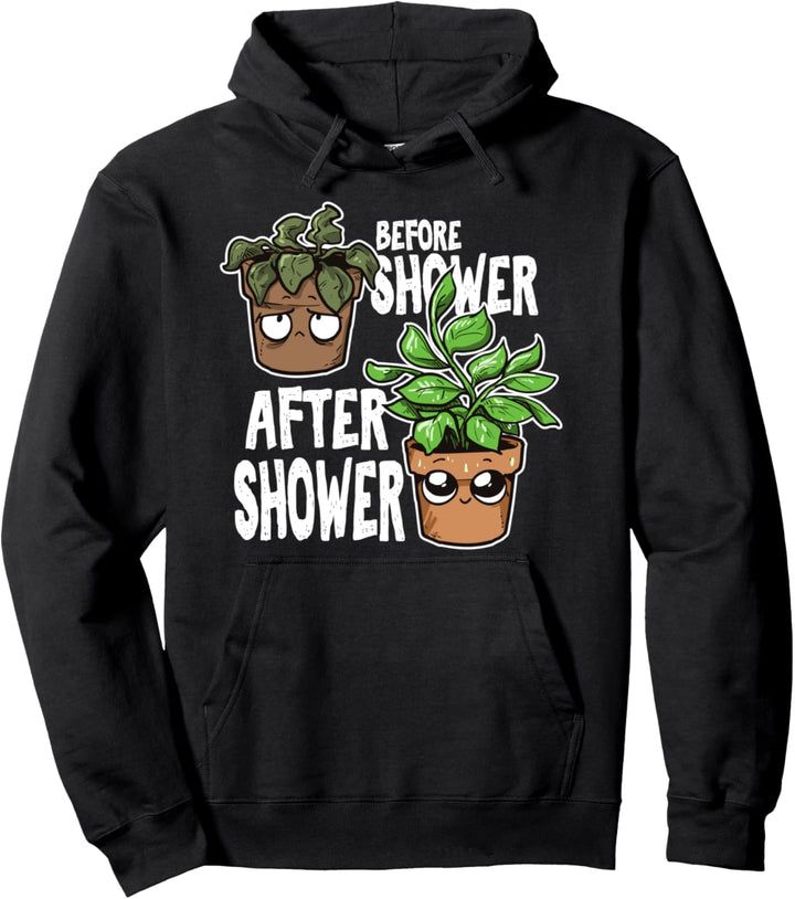 Lustiges Vorher Nachher Duschen Geschenk Frische Meme Pullover Hoodie