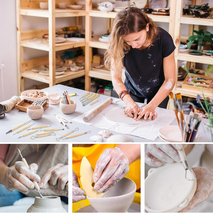 Modellierwerkzeug 62 Stück Töpferwerkzeug Töpferset Modellier-Werkzeug Keramik Sculpting Ton Werkzeu