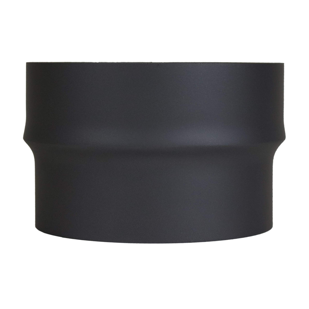 LANZZAS Rauchrohr Erweiterung von Ø 180 mm auf Ø 200 mm - Farbe: schwarz-metallic - Ofenrohrerweiter