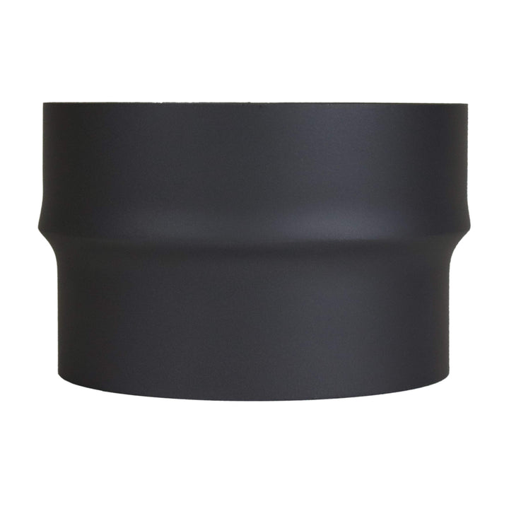LANZZAS Rauchrohr Erweiterung von Ø 180 mm auf Ø 200 mm - Farbe: schwarz-metallic - Ofenrohrerweiter