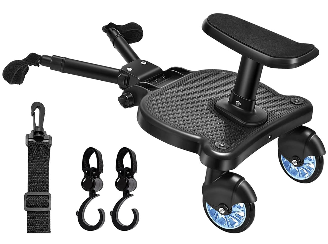 Buggy Board für alle Kinderwagen, Vihir Kiddy Board mit Sitz, Trittbrett Mitfahrbrett Universal pass