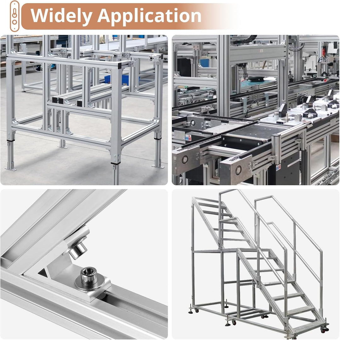 Befestigungsmaterial Eckwinkel Innenwinkel 45 Grad Winkelverbinder Kamtop 10× Alu-Eckwinkel Profil-E