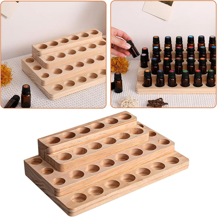 Holzkollektion Ätherisches Öl Display Ständer 30 Löcher Holzbox für ätherische Öle, Aromatherapie-Or