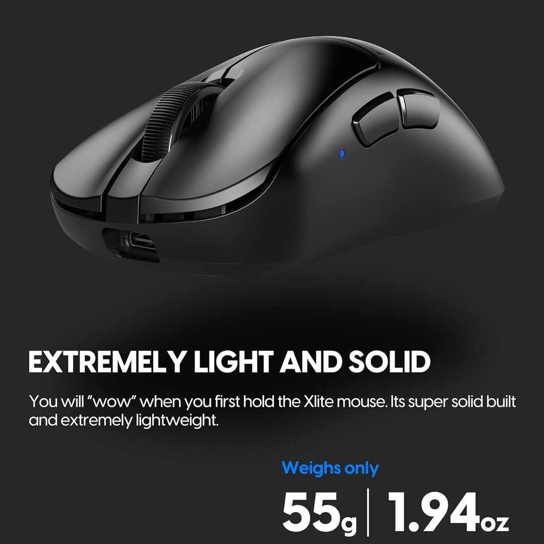 Pulsar Gaming Gears Xlite V3 Medium (Medium, Schwarz) Medium Xlite V3 Black, Medium ergonomic gaming