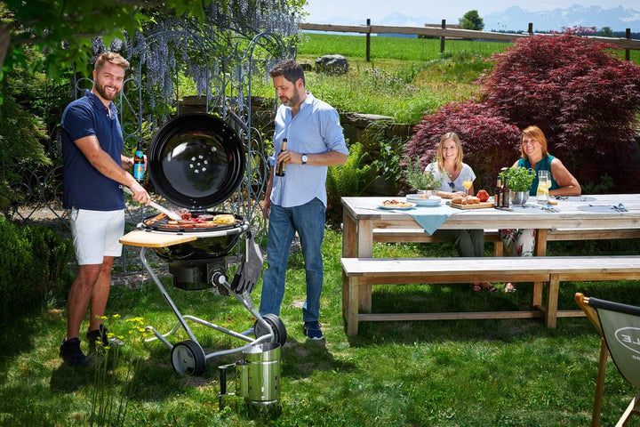 RÖSLE Anzündkamin, Hochwertiger Grillkohleanzünder aus Edelstahl, Funkenschutz, Griff mit Hitzeschut