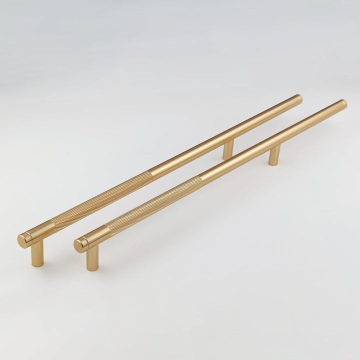 Pexintek 2 Stück Schrankgriffe Gold Moderne Griffe Möbel Möbelgriffe 256mm Lochabstand Türgriffe küc