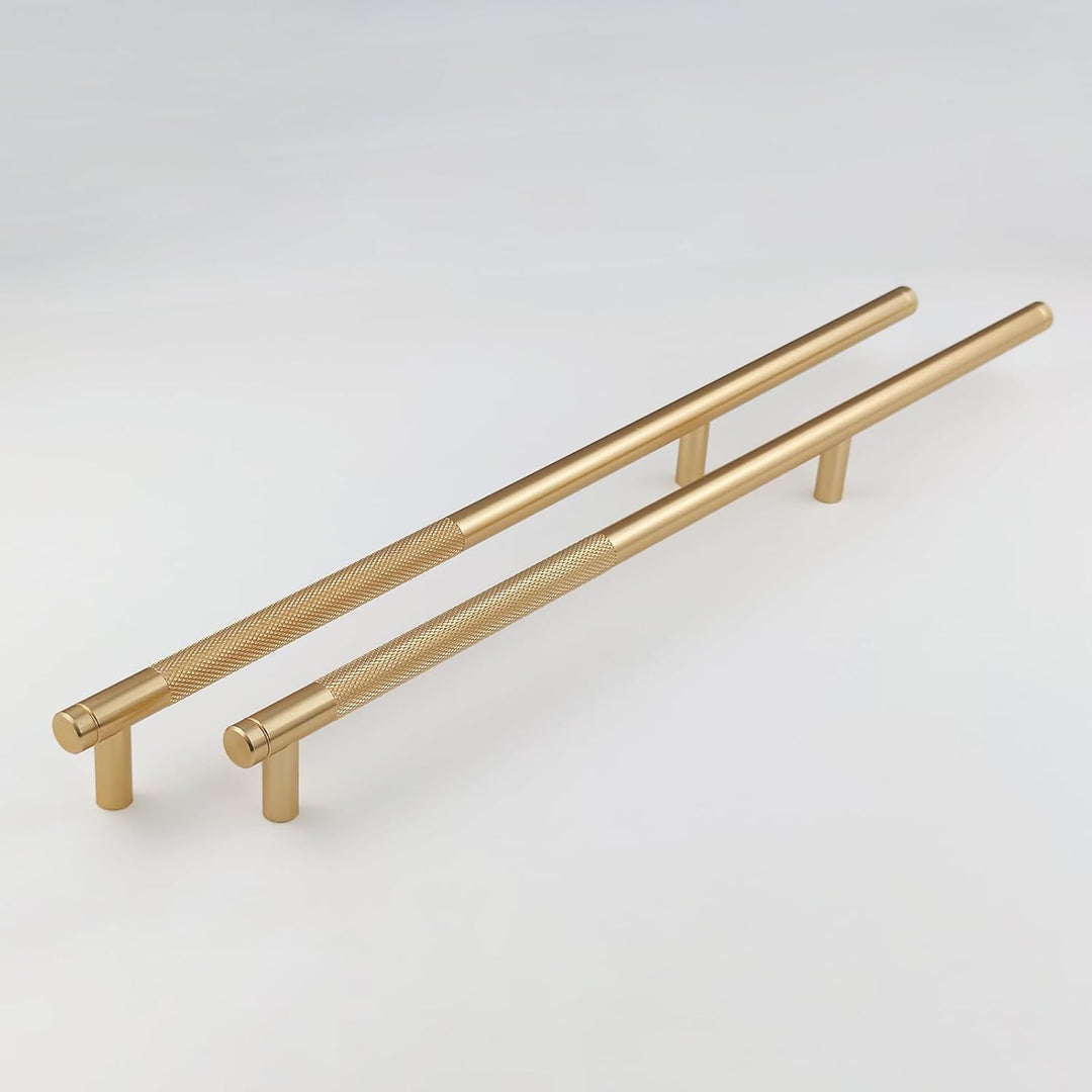 Pexintek 6 Stück Schrankgriffe Gold Moderne Griffe Möbel Möbelgriffe 256mm Lochabstand Türgriffe küc