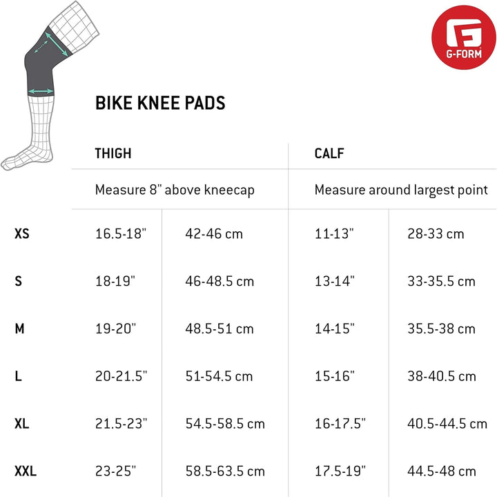 G-Form Pro Rugged 2 Knieschoner für Radsport, BMX, MTB, Downhill-Skateboard, Grösse S, Schwarz S Sch