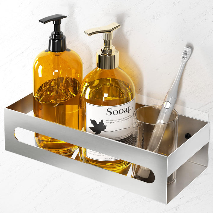Duschablage Ohne Bohren, Duschregal Rostfreier Edelstahl Badezimmer Regal, Shampoo Halterung für Dus