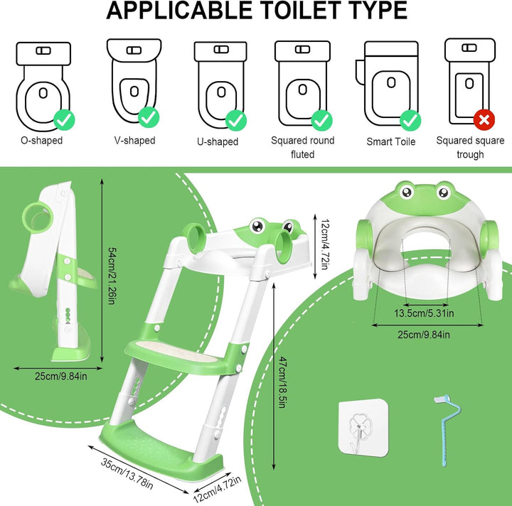 Toilettensitz Kinder mit Treppe,Toilettentrainer für Kind,Toilettenleiter für Kind,2-in-1 kinder Toi
