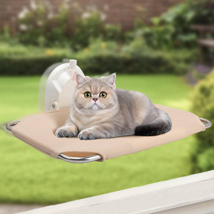 ITSOGOO Katzen Hängematte Fensterplätze,Klappbar Katzenbett Fenster mit Extra Starker Saugnapf Weich