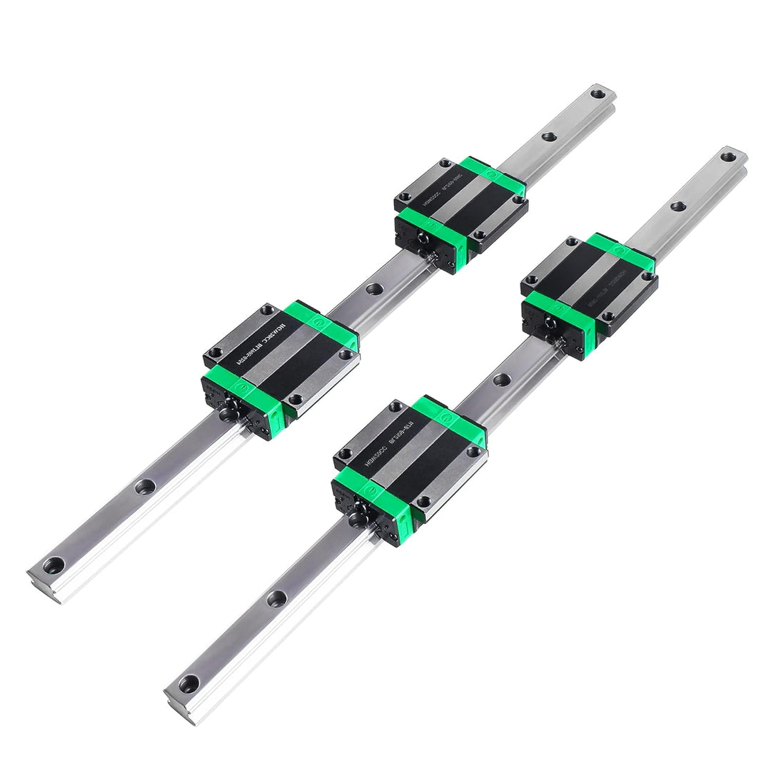CNCMANS Linearführung 2 Stücke HGR20-300mm Linear Schienenführung mit 4 Stücke HGW20CC Gleitblock fü