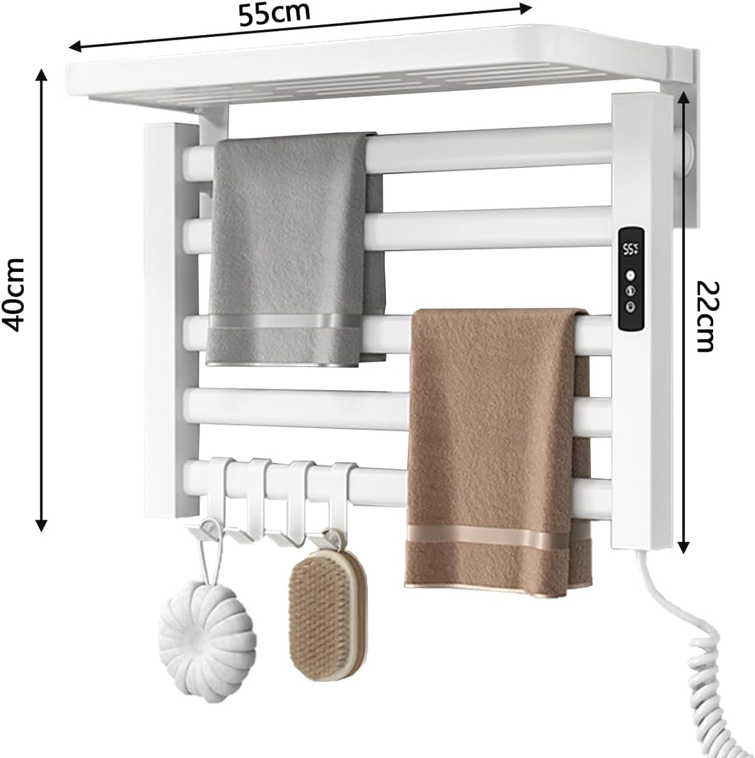 Handtuchheizkörper Elektrisch Klein mit Regal, 80W Handtuchtrockner Heizkörper, Bad Heizkörper Elekt