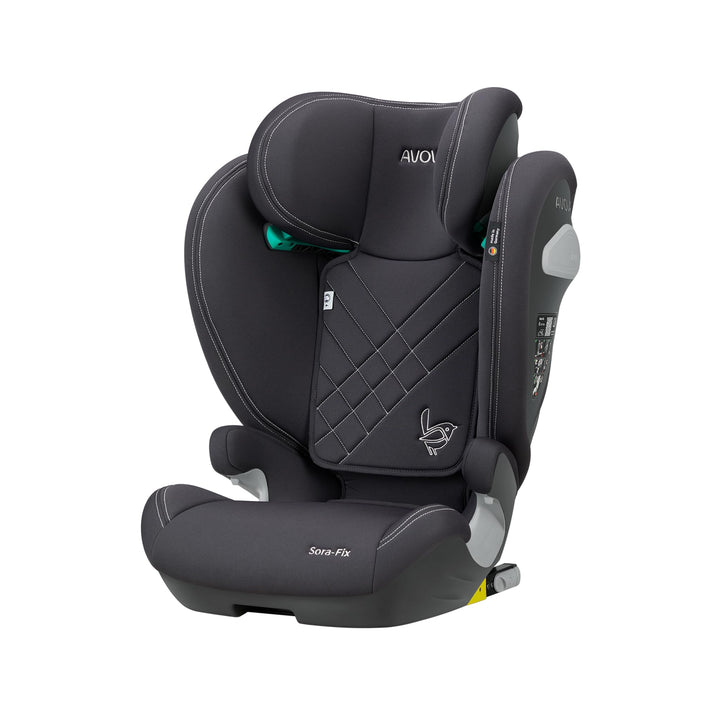 AVOVA Sora-Fix (Koala Grey) der Folgesitz geeignet von 100 bis 150 cm, 4 bis 12 Jahre, mit Isofix, B