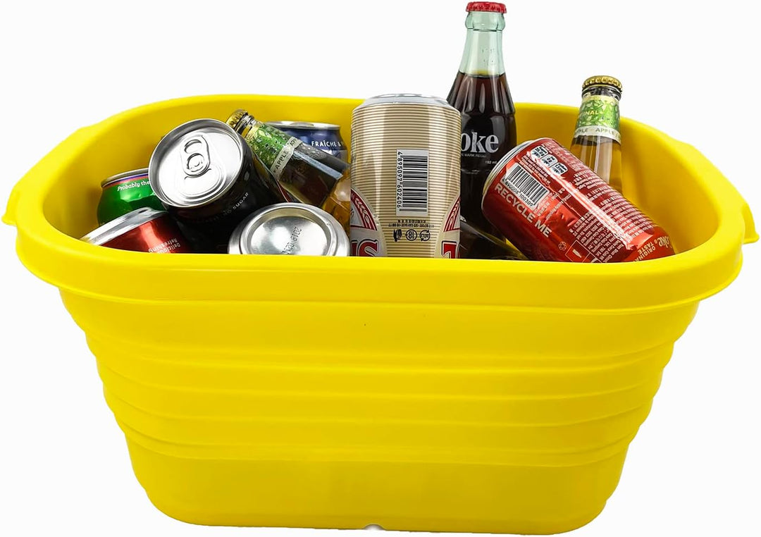 SAMMART 13L zusammenklappbare Wanne – tragbarer Picknickkorb für den Aussenbereich – platzsparender