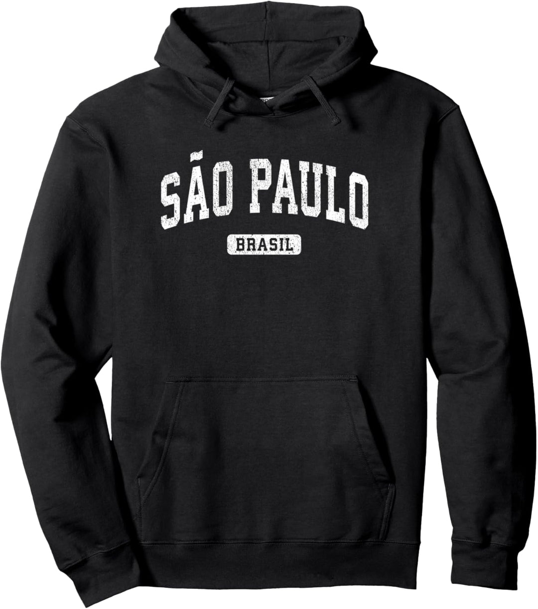 Sao Paulo Brasilien Vintage Sport Design Pullover Hoodie