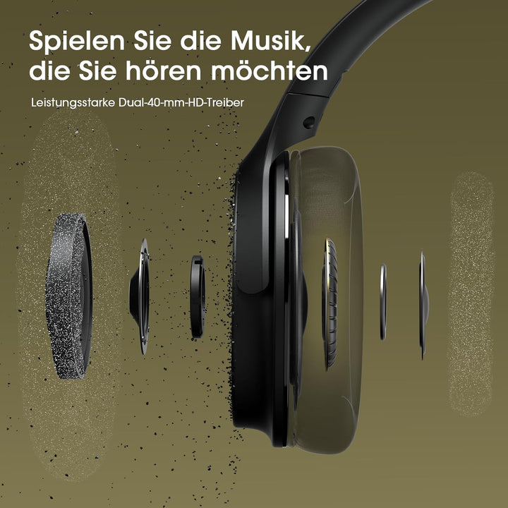 DOQAUS Kopfhörer Kabellos Bluetooth, 70Std Spielzeit Bluetooth Kopfhörer Over Ear, Kpfhörer mit Kabe