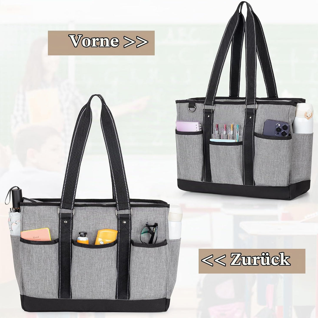 Damero Lehrertasche, Lehrer Arbeitstasche mit gepolstertem Laptopfach, Lehrer Utility Tasche mit meh