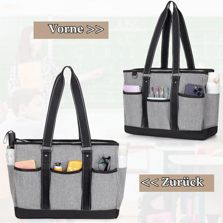 Damero Lehrertasche, Lehrer Arbeitstasche mit gepolstertem Laptopfach, Lehrer Utility Tasche mit meh