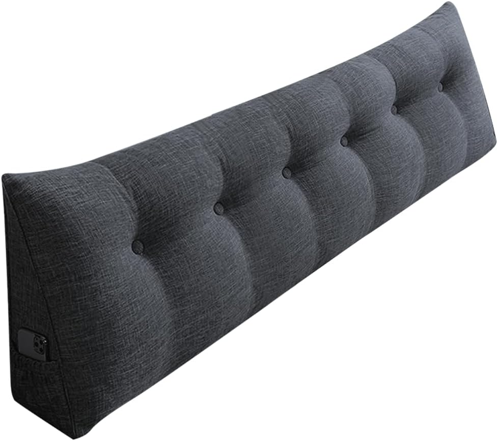 Lesekissen für Bett oder Sofa, dreieckiges Rückenlehnen-Sofakissen, Baby-Kopfteil, abnehmbare Hülle,