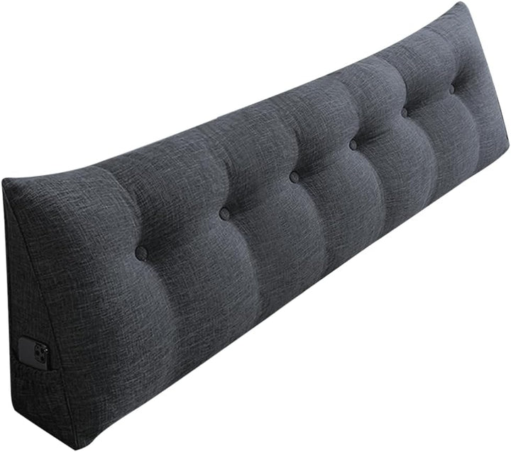 Lesekissen für Bett oder Sofa, dreieckiges Rückenlehnen-Sofakissen, Baby-Kopfteil, abnehmbare Hülle,