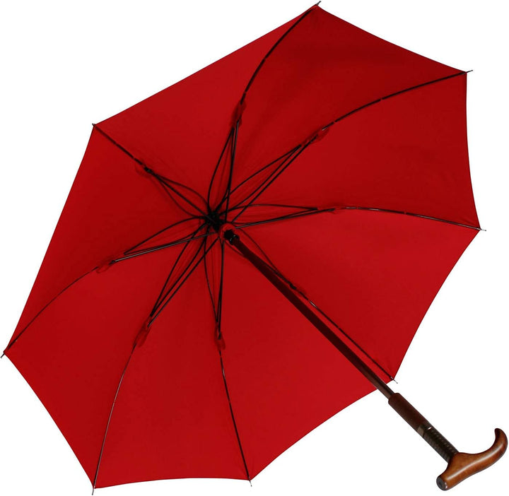 iX-brella Stützschirm höhenverstellbar mit Holzgriff - dunkelrot, Dunkelrot
