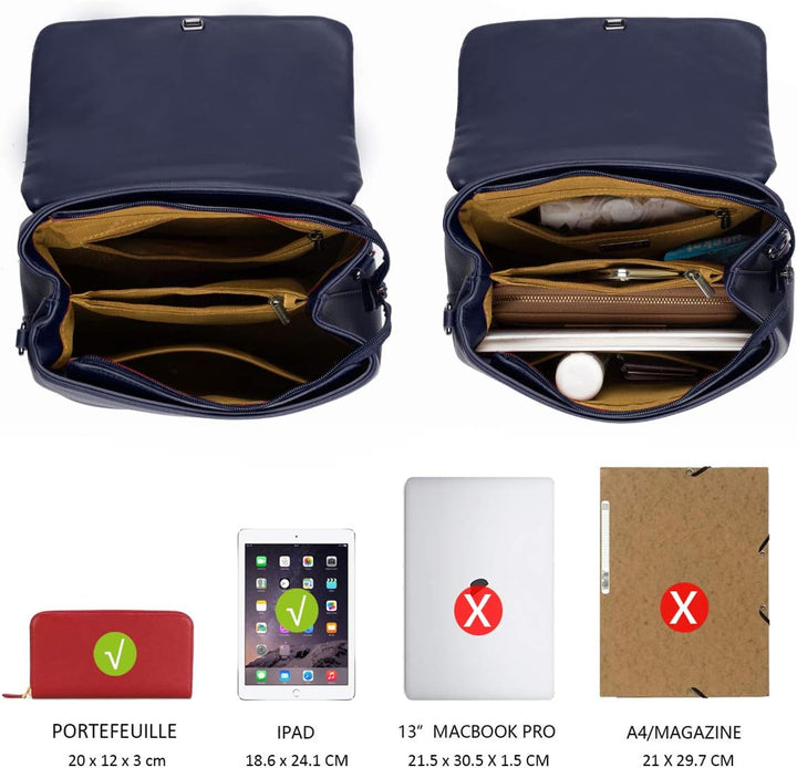 David Jones - Damen Umhängetasche - Frau Handtasche Gesteppte PU Leder - Steppmuster Tasche Mittelgr