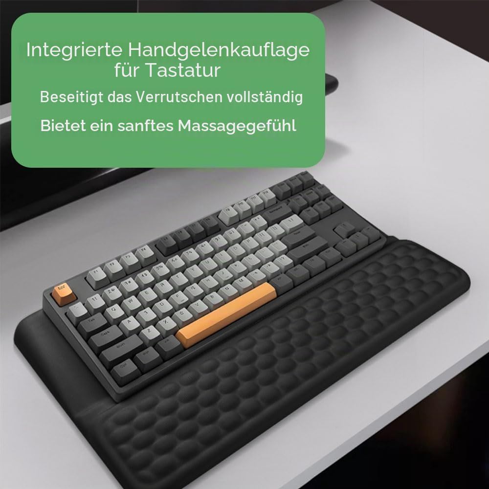 Sightday Tastatur-Handgelenkauflage mit Ständer, 2-in-1-Tastatur-Handgelenkstütze, weiche Memory-Sch