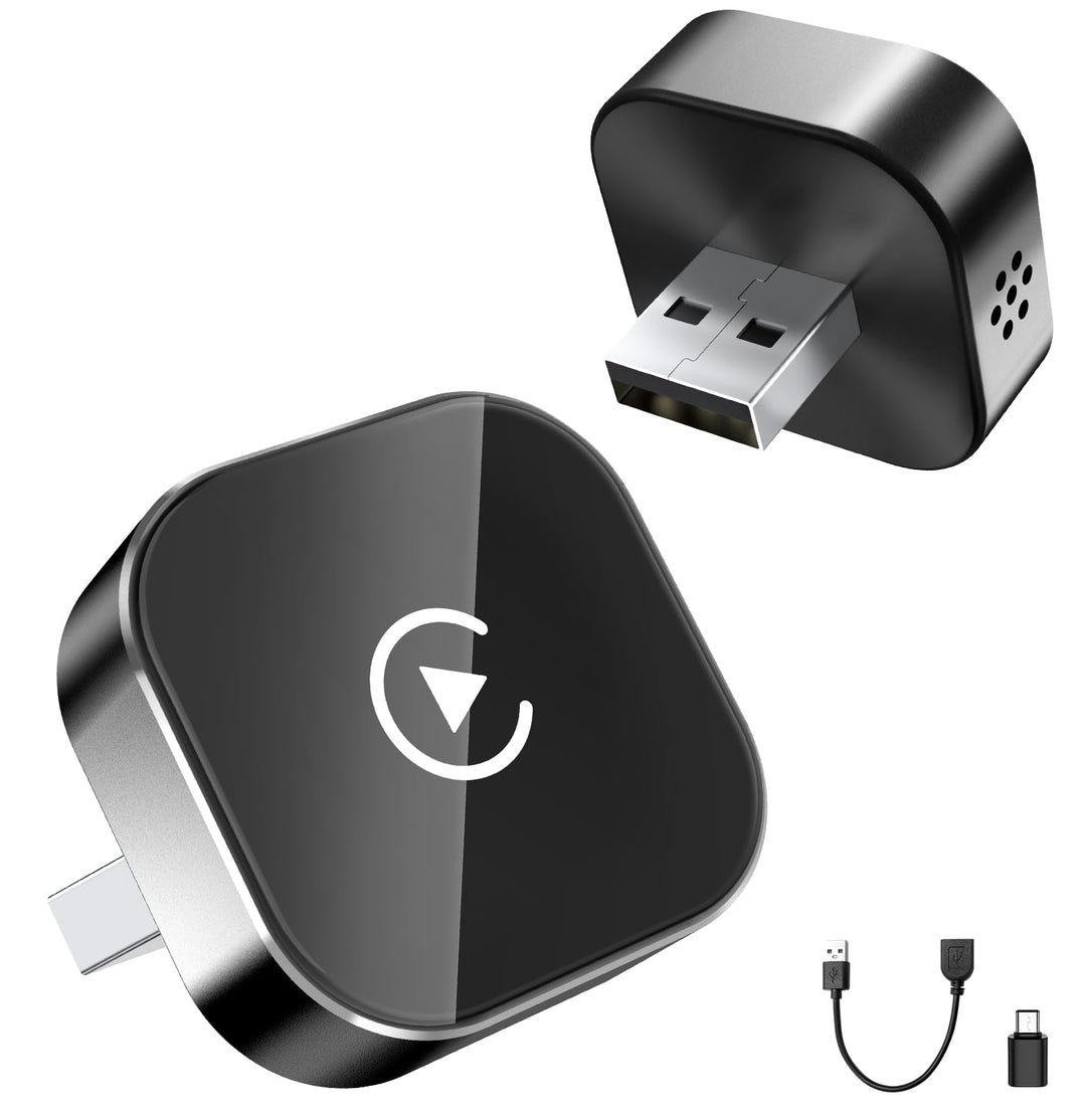 CarPlay Wireless Adapter für Apple 2026, Car Play kabellos Adapter, Plug &amp; Play, USB-A, Mini &amp; Stabi