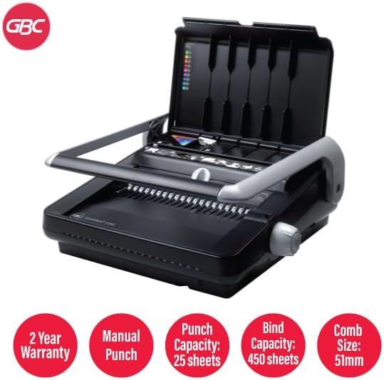 GBC 663733 CombBind C340 manuell-Bindegerät (mit automatischer Zentrierung), Manuell