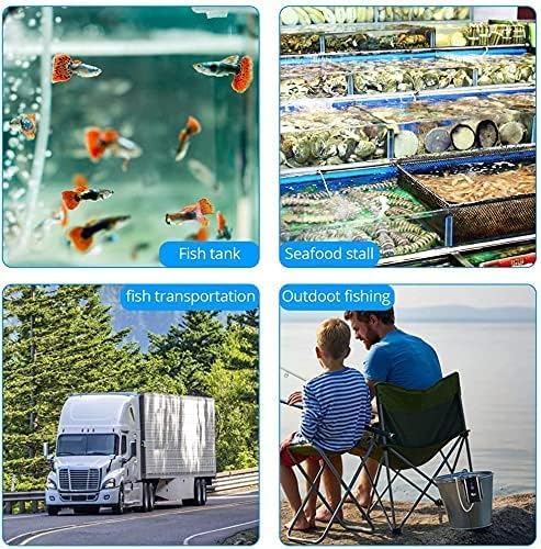 AQQA Aquarium Luftpumpe,2.5W Leise Sauerstoffpumpe für Aquarium, Aquarium Sauerstoffpumpe,Multifunkt