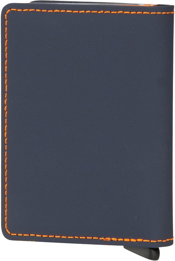 Secrid Slimwallet Nightblue & Orange Einheitsgrösse Unisex Erwachsene, Nachtblau & Orange, Talla úni