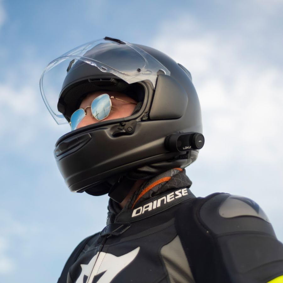 K30 Intercom Gegensprechanlage, Einzelgerät für Motorradhelme, 800m Reichweite, Radio, Farbe: schwar
