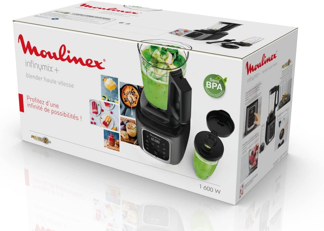 Moulinex InfinyMix LM91HD Standmixer, 5 Programme + manuell, Tritan Karaffe BPA-frei 1.75L + Transpo