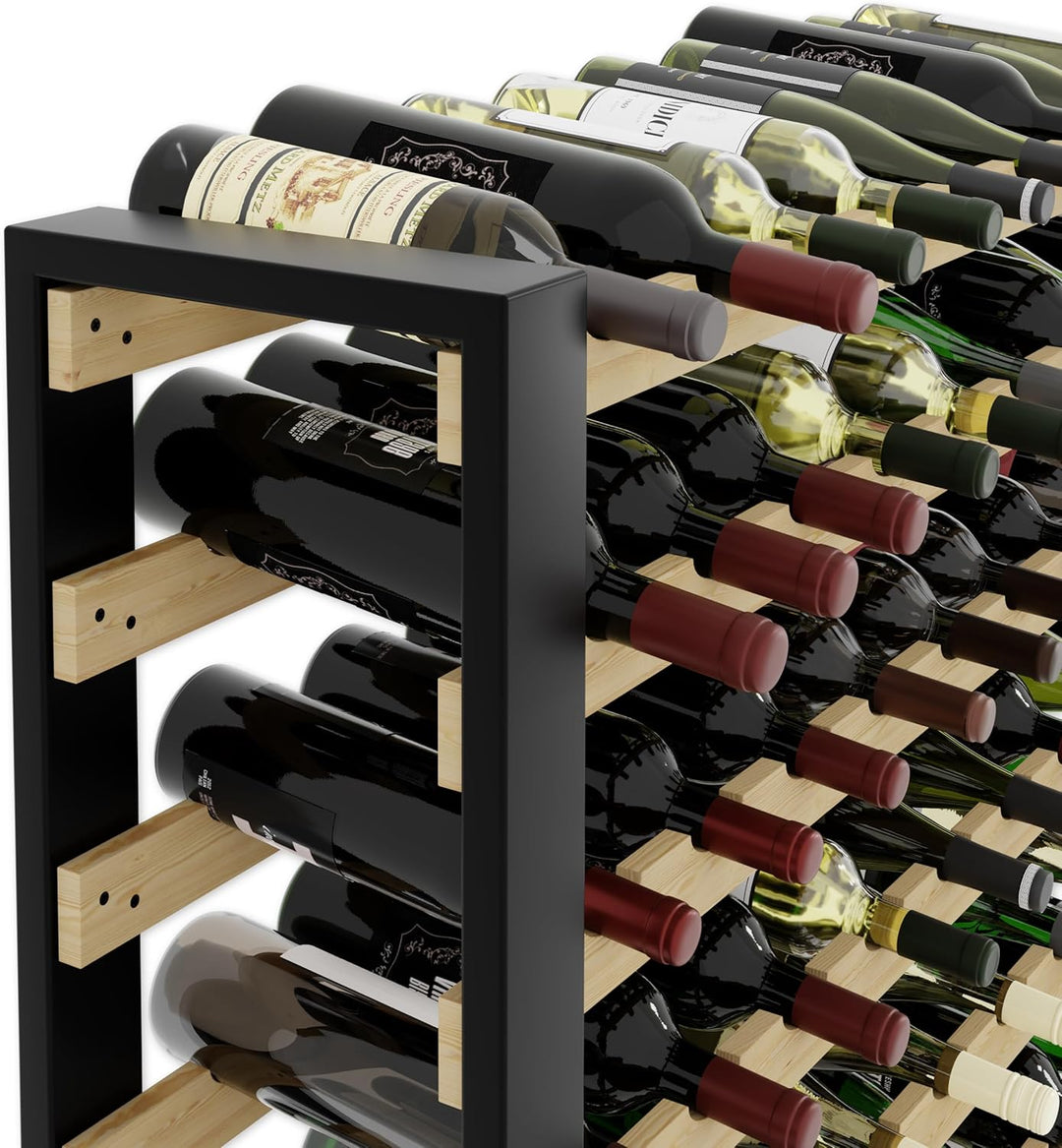 Lenmar Serie RW Weinregal aus Holz für Flaschen, LOFT, Flaschen, Wein, Flaschenregal, Kellerregal, R