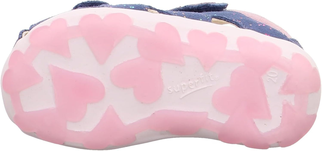 Superfit Baby Mädchen FANNI Sandalen, 21 EU Blau Rosa 8020