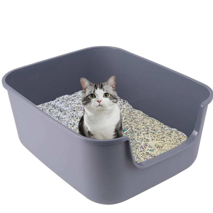 Suhaco Katzenklo Mit Hohem Rand Anti-Spritz Oben Einstieg 49 x 42 x 22 cm Leicht Zu Reinigen Katzent