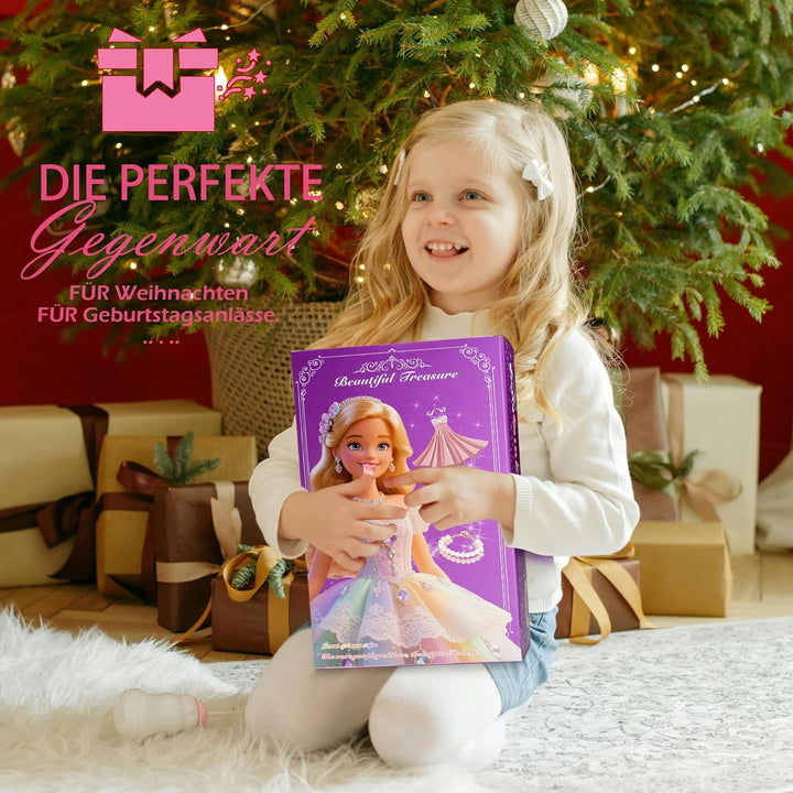 Sidola Doll Closet Kleidung und Accessoires - 135-teilig mit Stauraum für Puppen, Kleiderschrank-Set